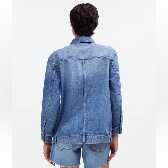 Madewell The Oversized Trucker Jean Jacket in Sentell Wash: Snap-Front Edition - Picture 7 of 11
